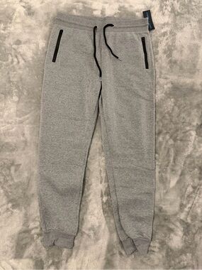 Pure Champ Mens XL Heather Gray Fleece Jogger Sweatpants Zipper Pockets